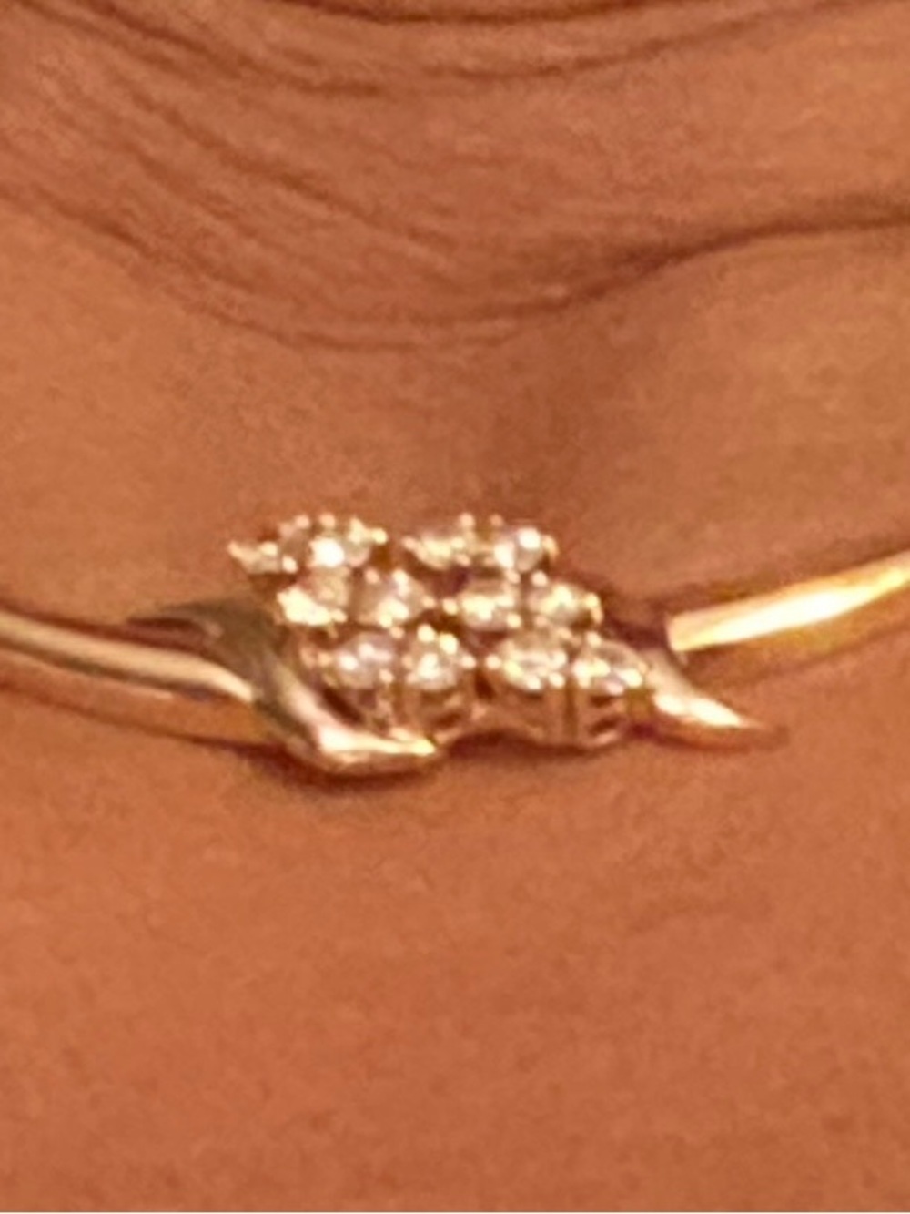 14k gold with genuine diamonds necklace